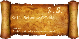 Keil Seherezádé névjegykártya